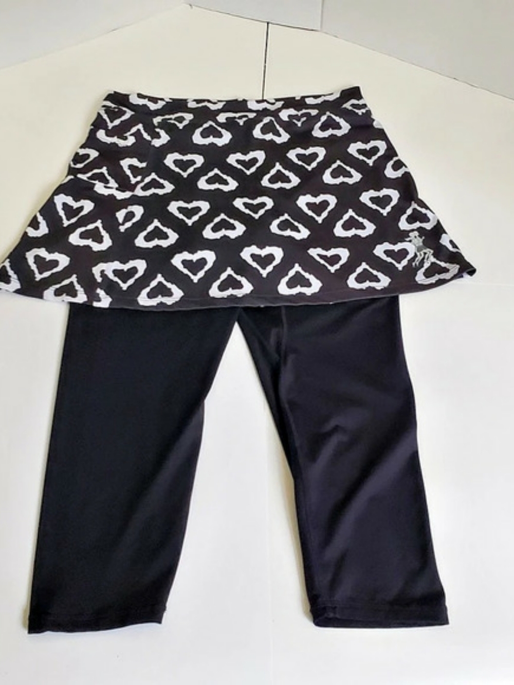 Running Skirts Hearts Print Performance Skapri Leggings Skirt Size 4/XL